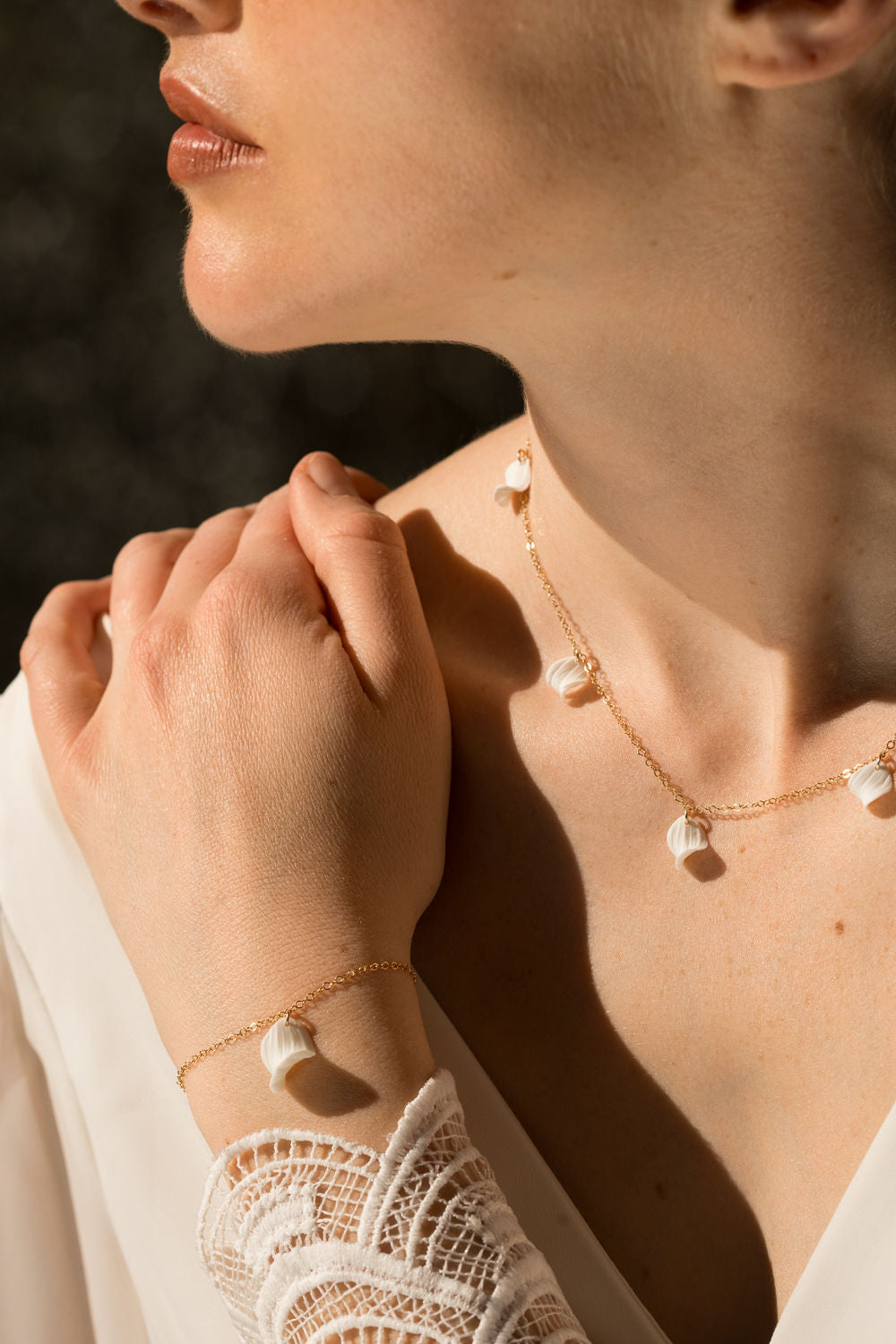 Collier en porcelaine Aurélia