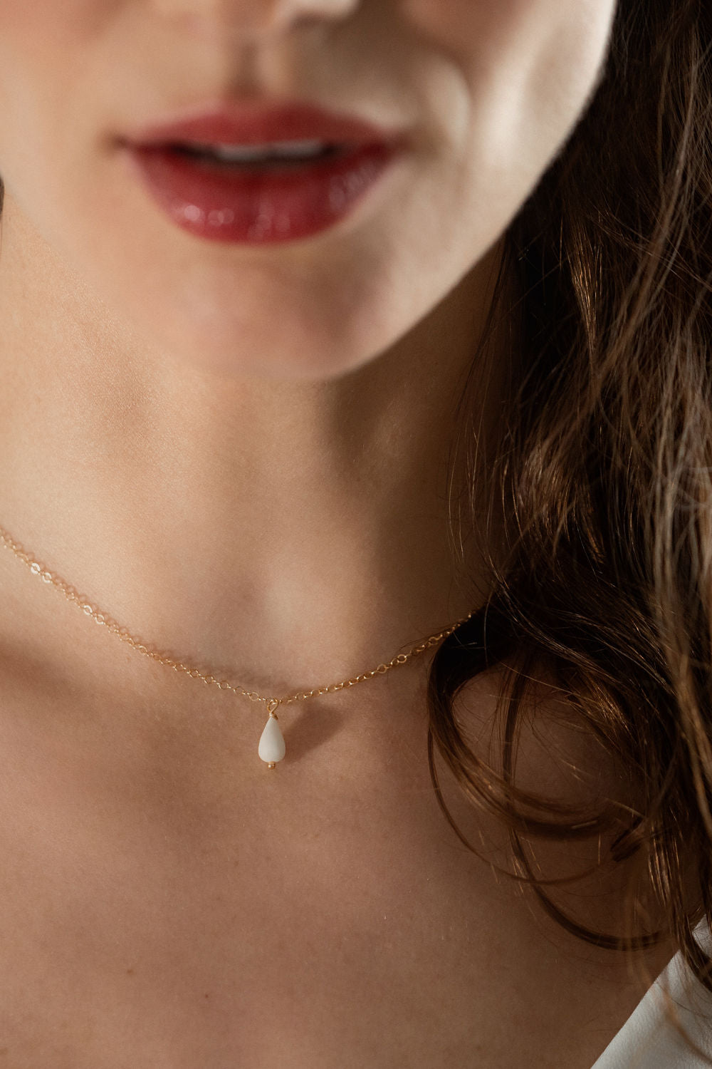 pendentif en porcelaine collier capucine