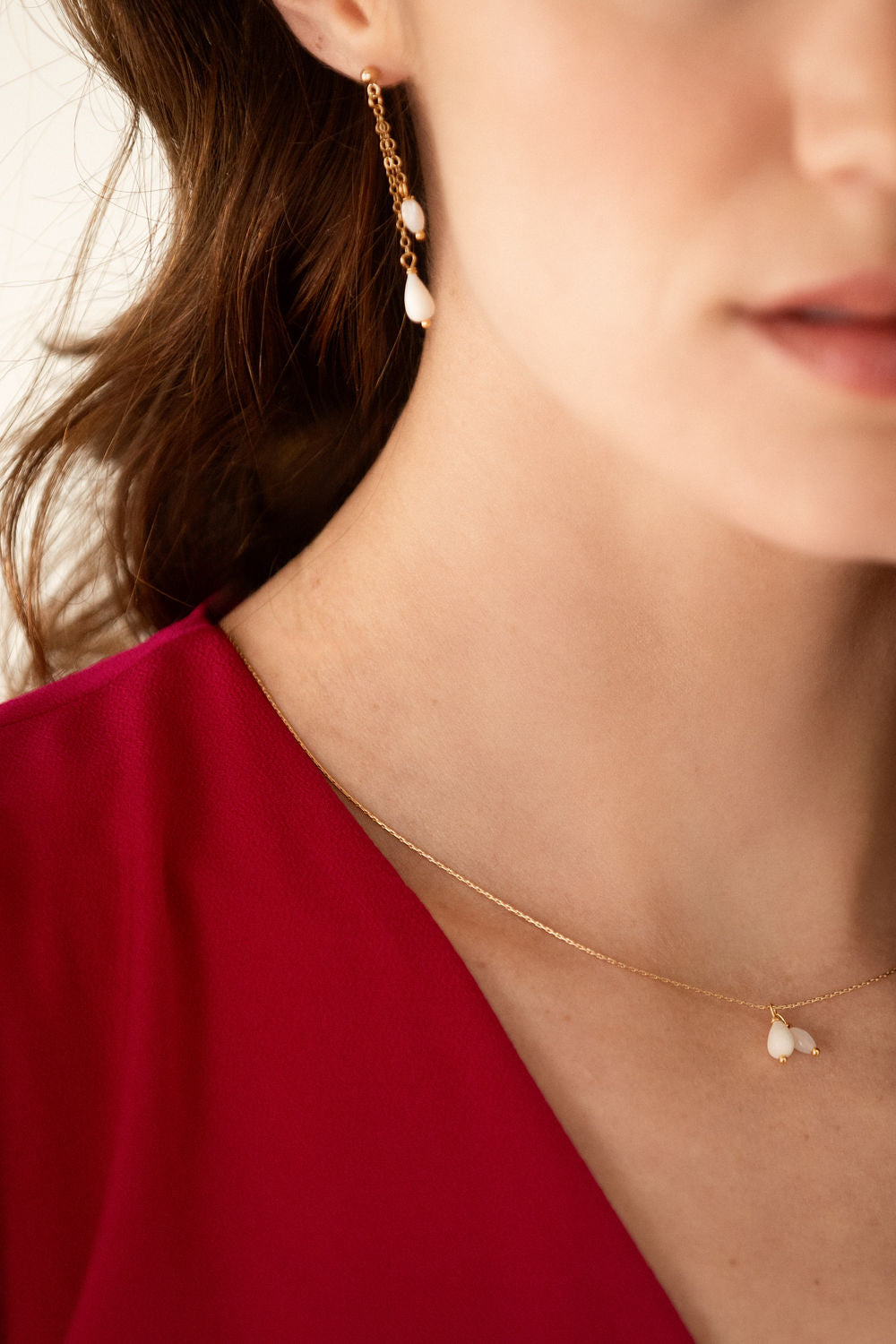 collier porcelaine et nacre