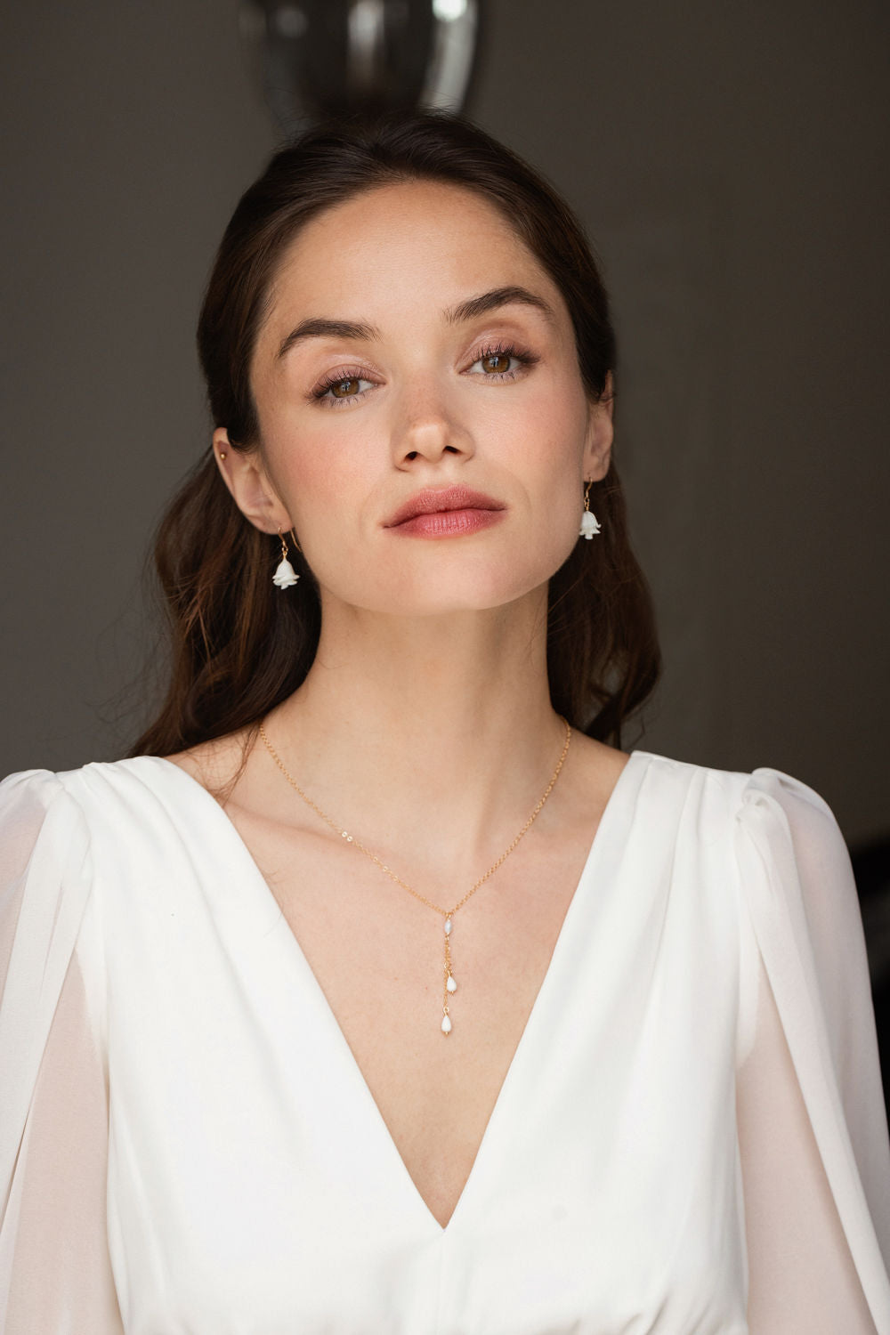 parure de mariée élégante en porcelaine