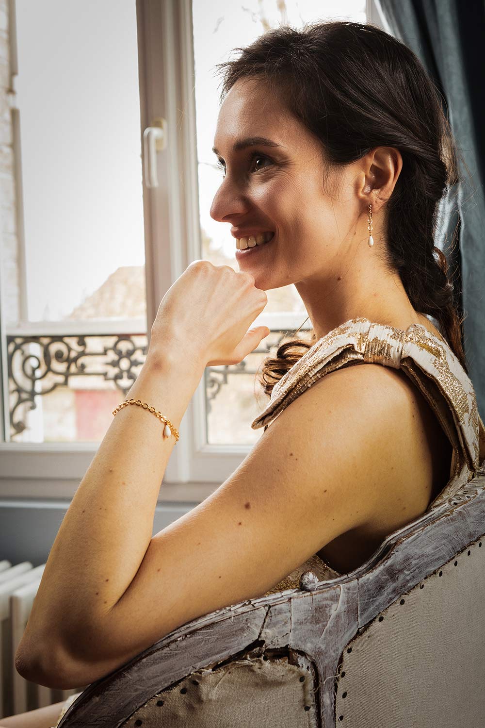 parure de mariée élégante et discrète