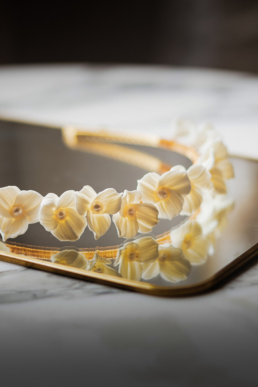 couronne de mariée en porcelaine