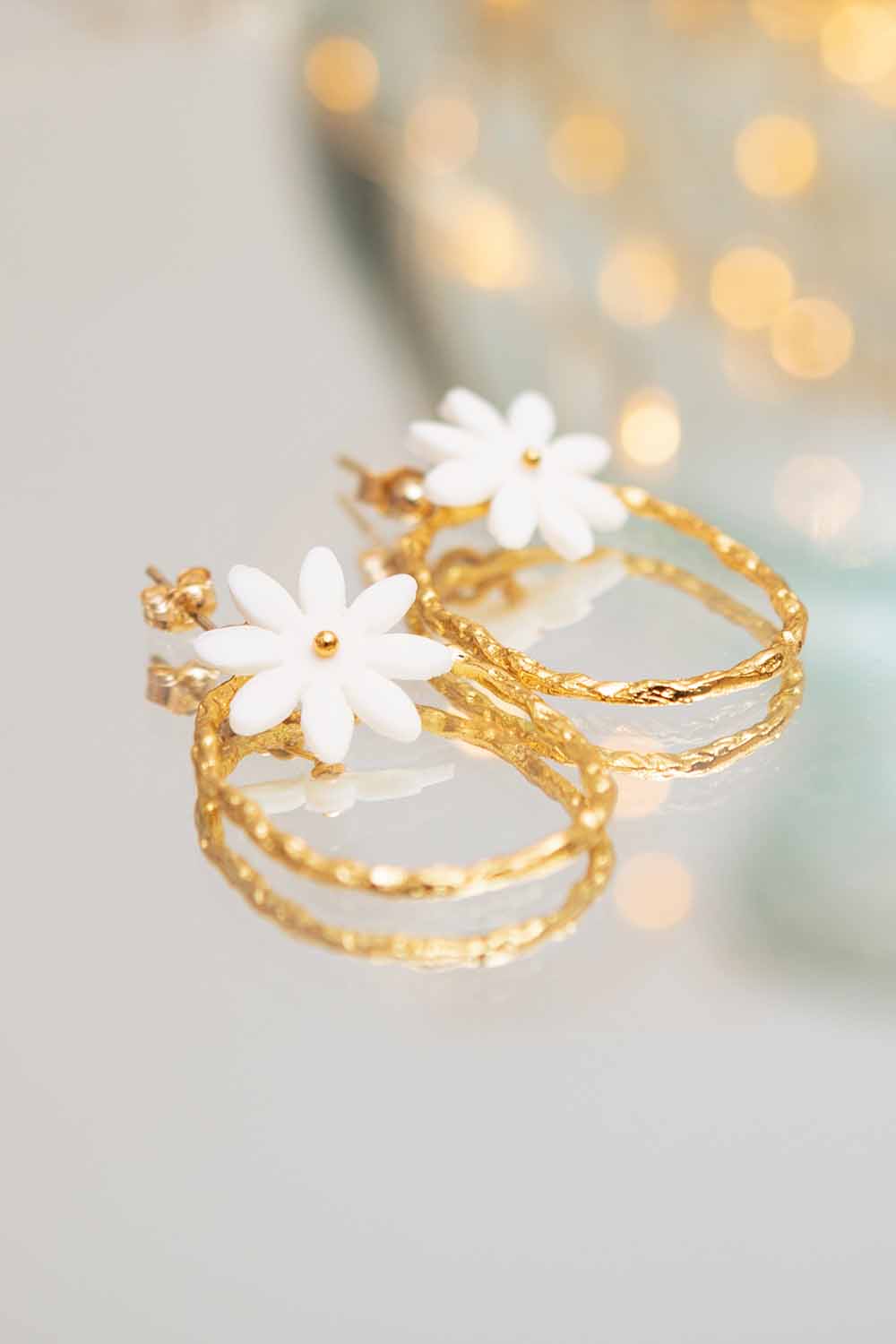 Boucles d'oreilles Marguerite - atelierarmande