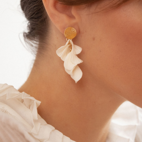 Boucles d'oreilles pendantes perles Emilie - L'Atelier de Clotilde