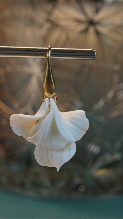 vidéo de boucles pendantes en porcelaine